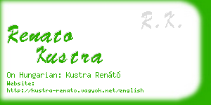 renato kustra business card